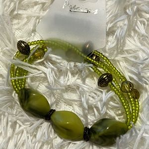 Handmade beaded bracelet with large beads